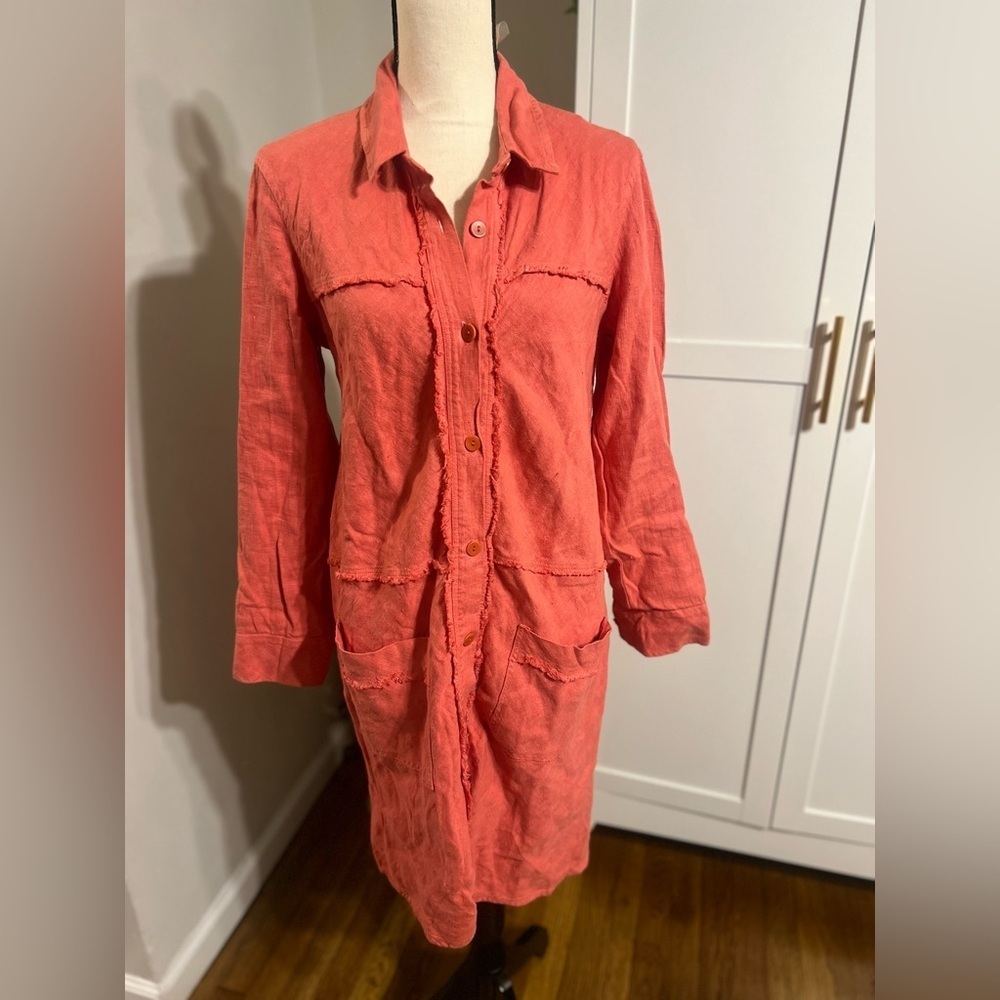 Laura Ashley Salmon Long Sleeve Dress